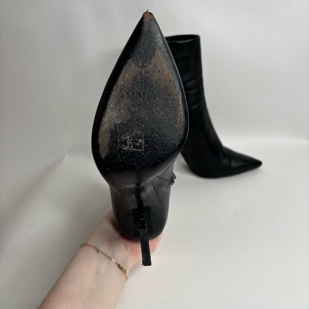 Yves SAINT LAURENT Opyum 110 YSL Heeled Boots Black size 37 - Picture 13 of 17